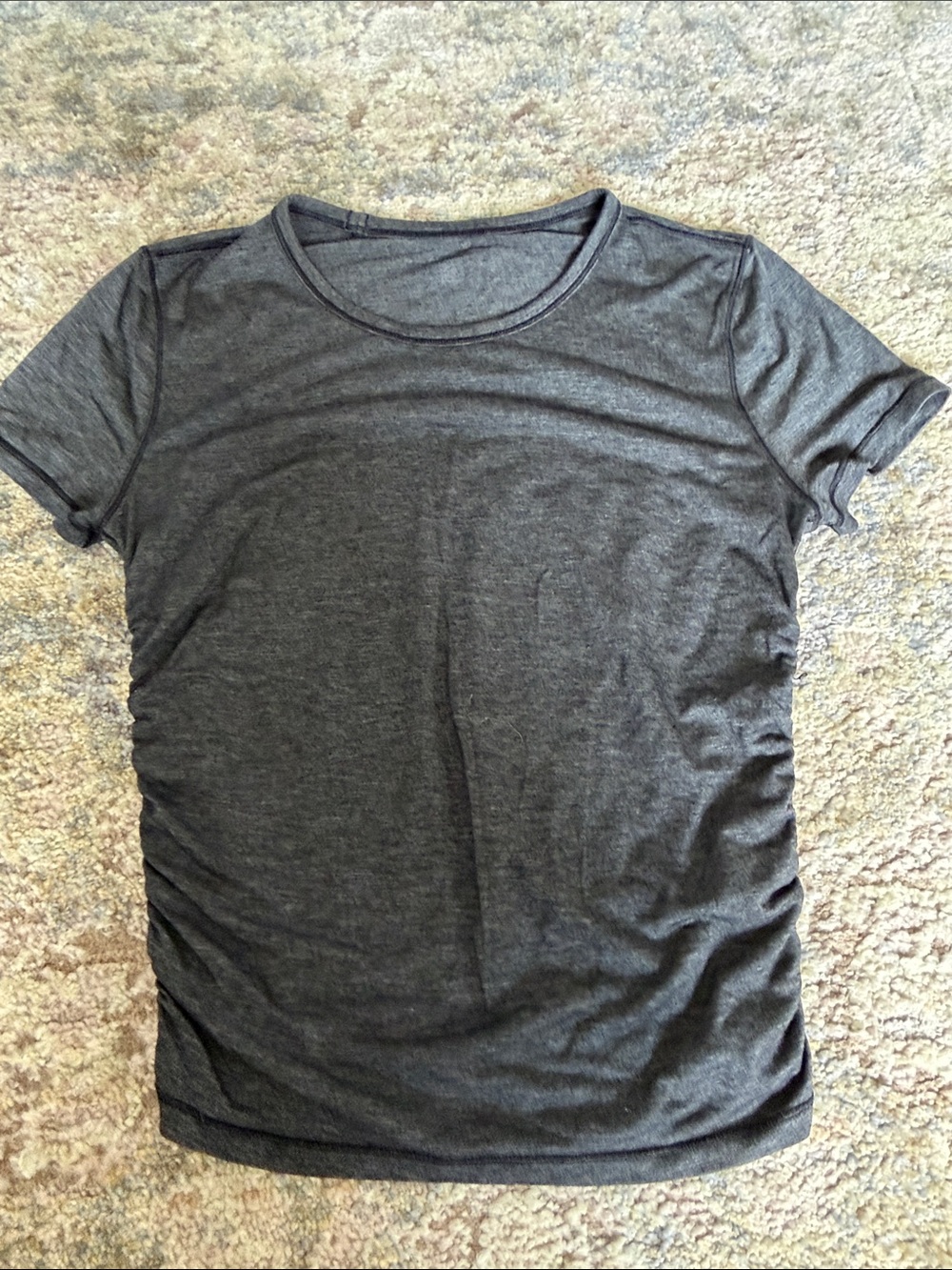 lululemon athletica Women's Dark Gray Short Sleeve Crew Tee